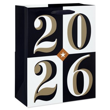 American Greetings Large Graduation Gift Bag - 2026 Block, 5.75" x 12.75" x 10"