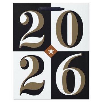 American Greetings Large Graduation Gift Bag - 2026 Block, 5.75" x 12.75" x 10"