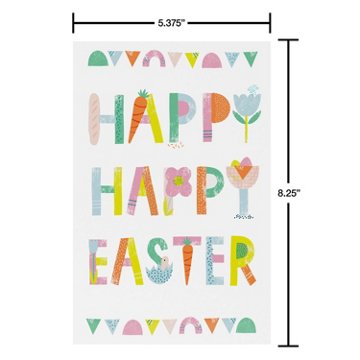 American Greetings Easter Card - Colorful Celebration, 8.25" x 5.375"
