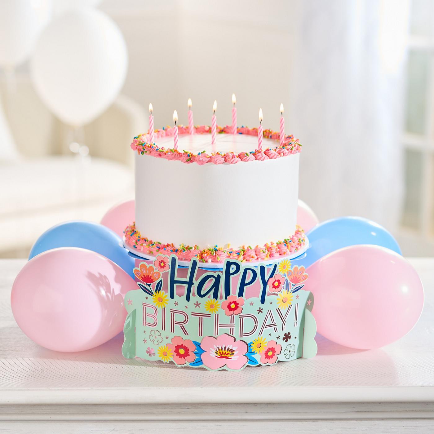 American Greetings Floral Birthday Pop-up Cake Stand Kit with Balloons; image 4 of 6