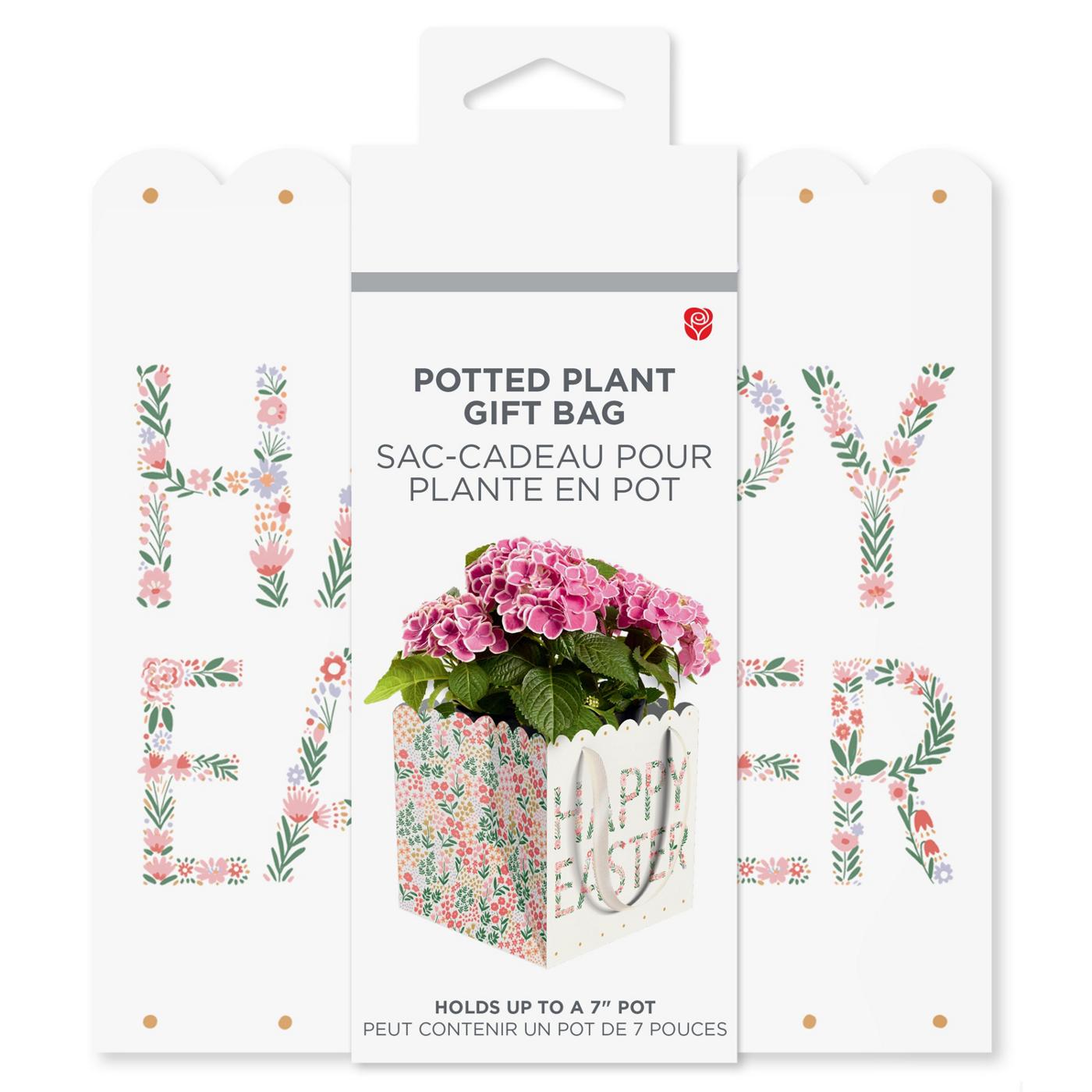 American Greetings Happy Easter Flower Poted Plant Gift Bag; image 1 of 3