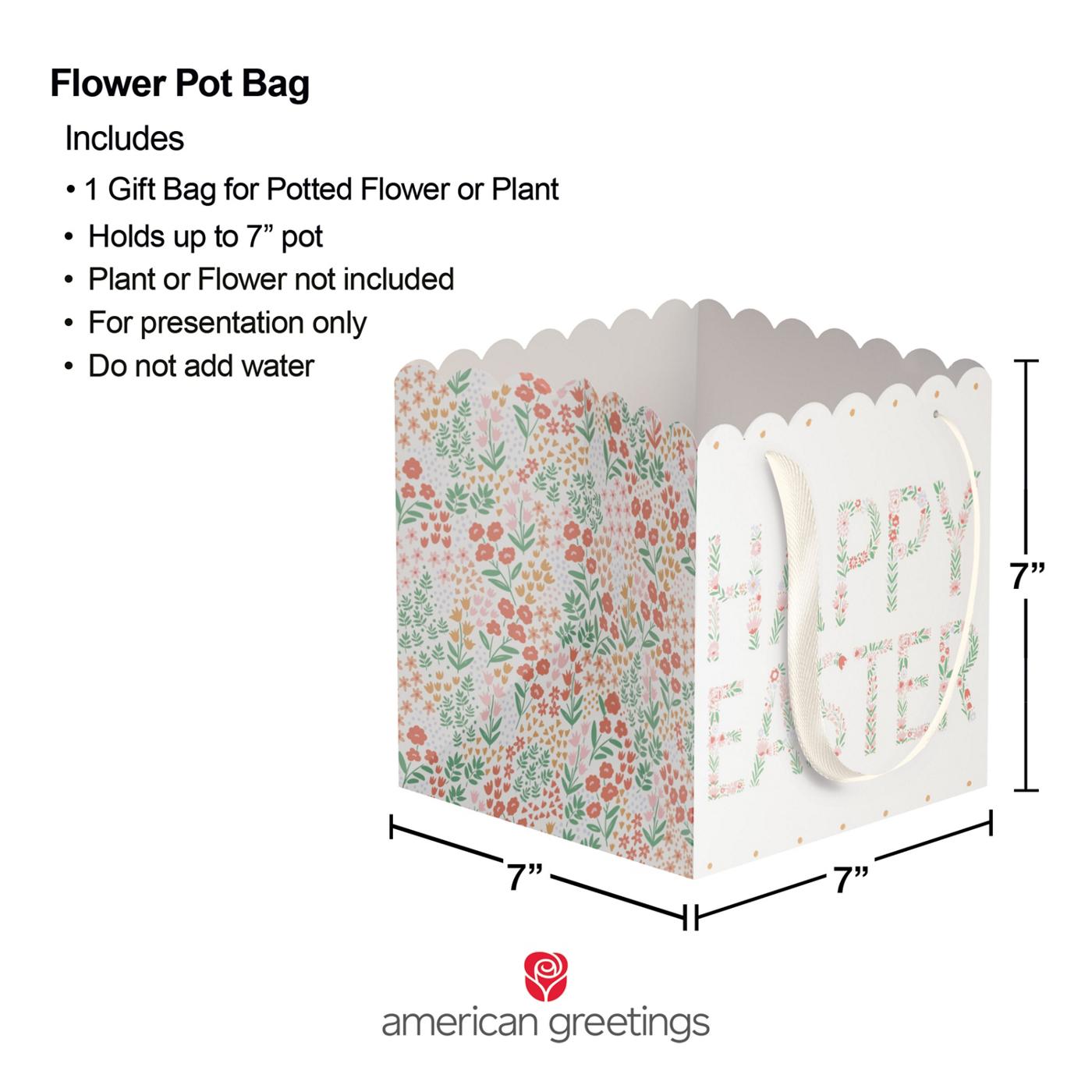 American Greetings Happy Easter Flower Poted Plant Gift Bag; image 3 of 3