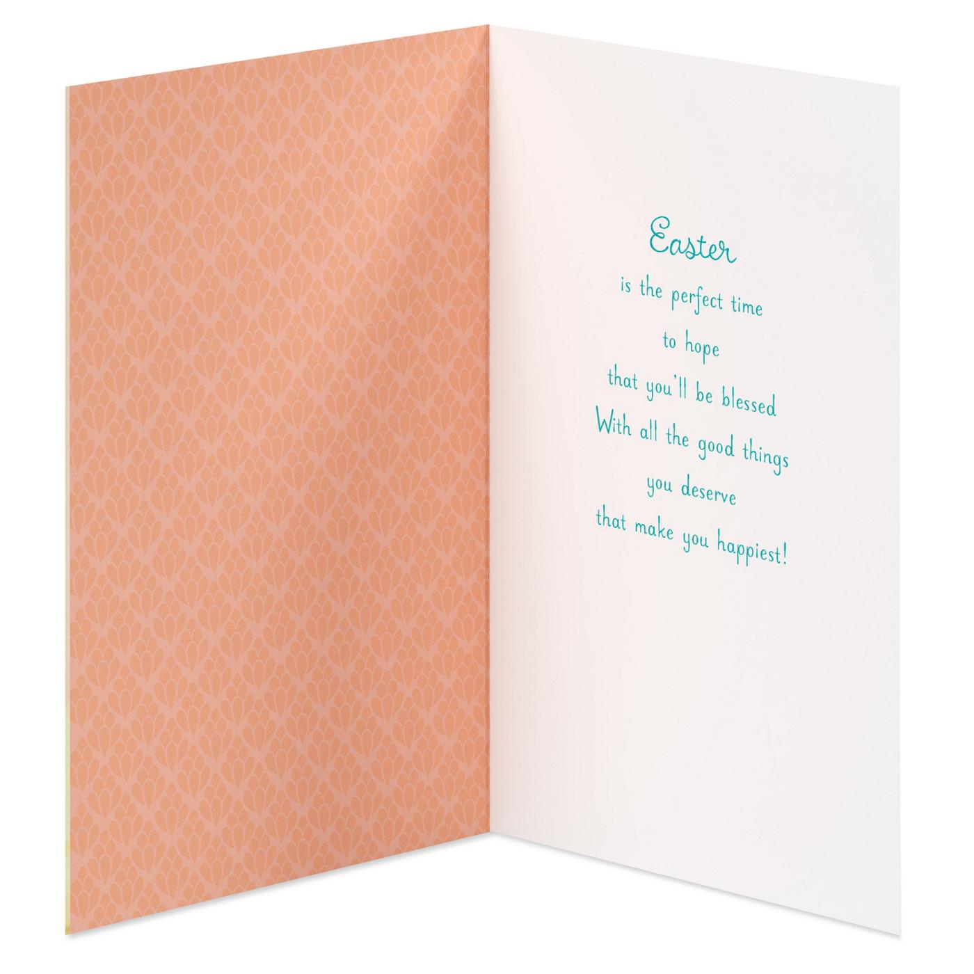 American Greetings Easter Card - Cute Bunny & Colorful Eggs ; image 2 of 3