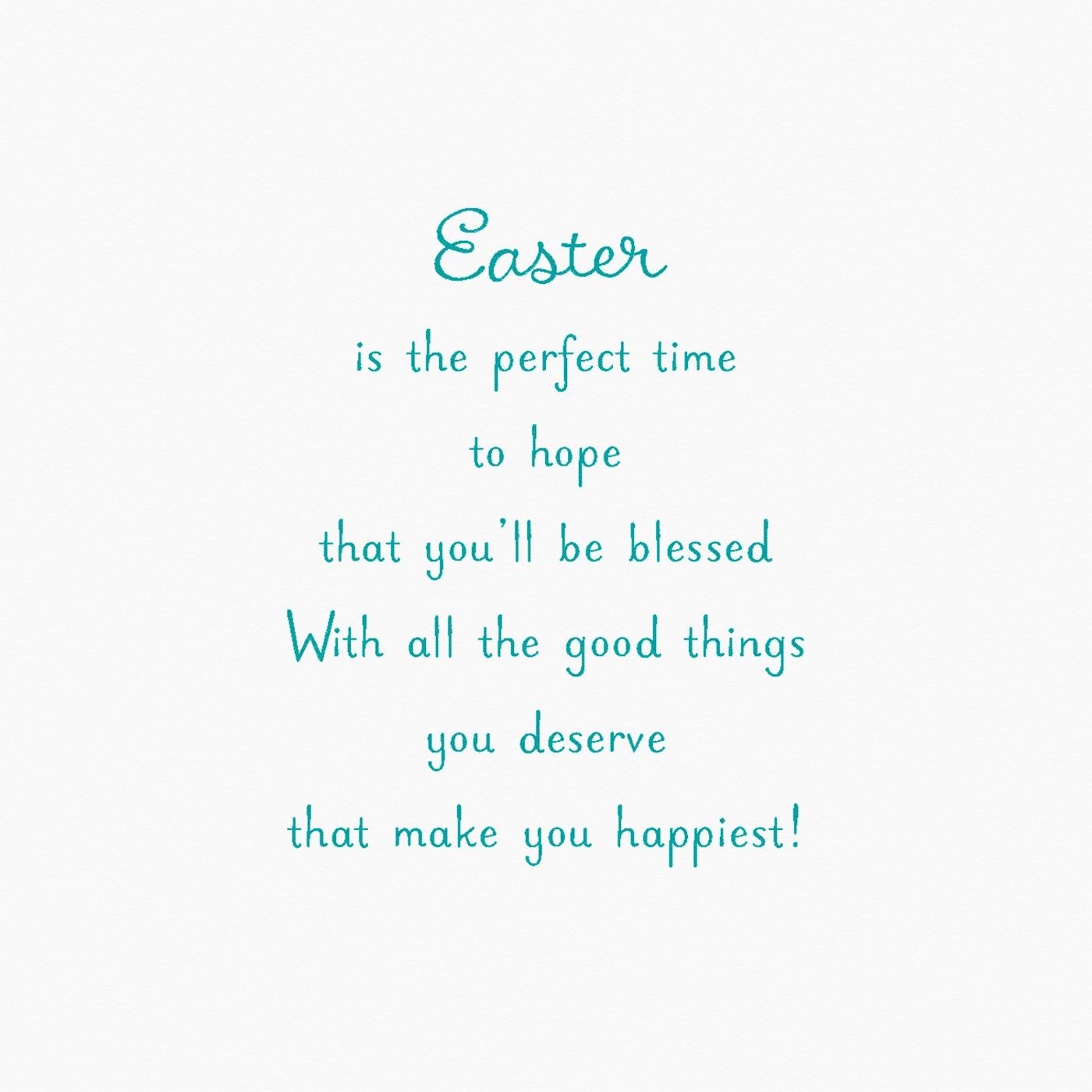 American Greetings Easter Card - Cute Bunny & Colorful Eggs ; image 3 of 3