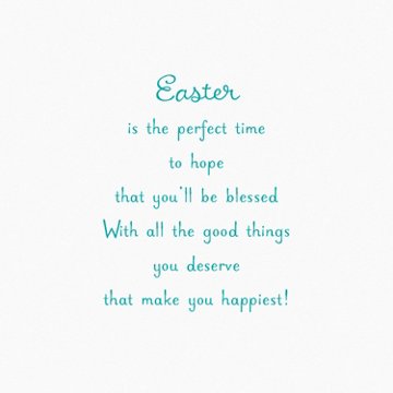 American Greetings Easter Card - Cute Bunny & Colorful Eggs , 6.75" x 4.625"