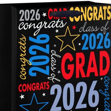 American Greetings Large Graduation Gift Bag - Class of 2026 Congrats, 5.75" x 12.75" x 10"