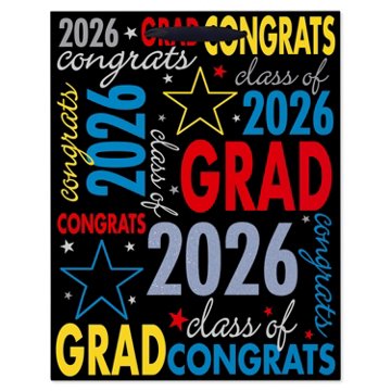 American Greetings Large Graduation Gift Bag - Class of 2026 Congrats, 5.75" x 12.75" x 10"