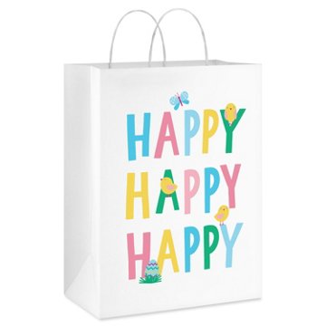 American Greetings Happy Vibes Large Easter Gift Bag, 5" x 13" x 10"