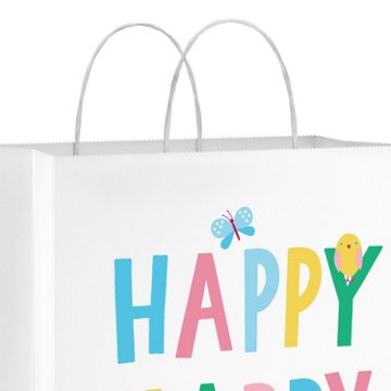 American Greetings Happy Vibes Large Easter Gift Bag, 5" x 13" x 10"