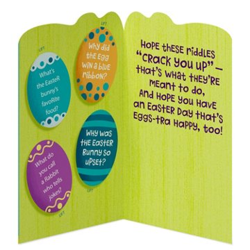 American Greetings Easter Card for Kids - Easter Jokes, 8.25" x 5.375"