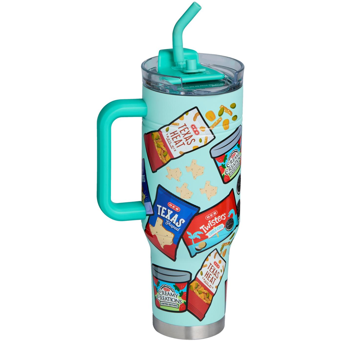 H-E-B Brand Shop KODI by H-E-B Teal Scattered Snacks Tumbler; image 1 of 2