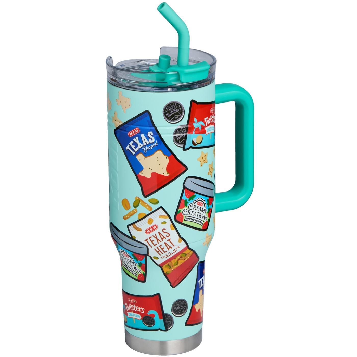 H-E-B Brand Shop KODI by H-E-B Teal Scattered Snacks Tumbler; image 2 of 2