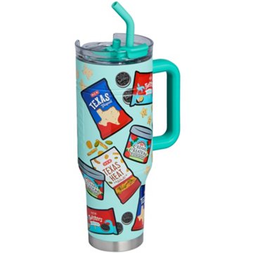 H-E-B Brand Shop KODI by H-E-B Teal Scattered Snacks Tumbler, 40 oz