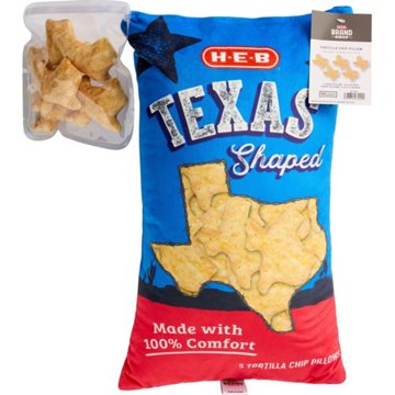 H-E-B Brand Shop Texas Tortilla Chip Pillow, 12'' x 20''