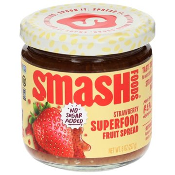 Smash Foods No Sugar Added Strawberry Superfood Fruit Spread