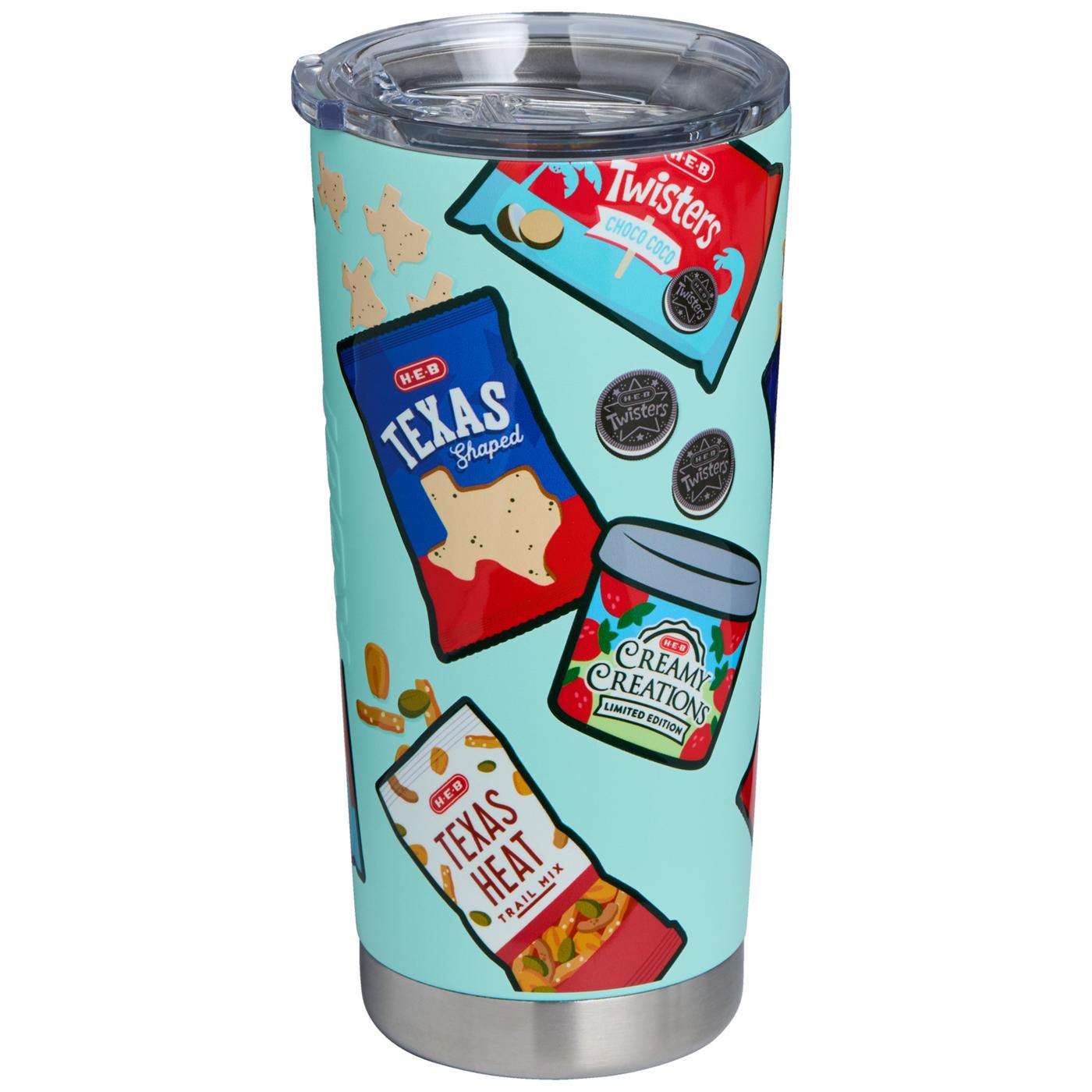 H-E-B Brand Shop KODI by H-E-B Teal Scattered Snacks Tumbler; image 2 of 2