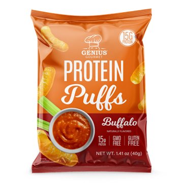 Genius Gourmet Protein Puffs Buffalo - 15g Protein