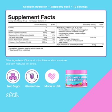 Obvi Collagen Hydration Raspberry Rose