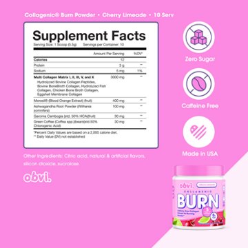 Obvi Collagenic Burn Powder Cherry Limeade