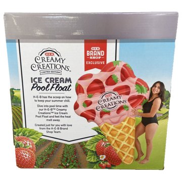 H-E-B Brand Shop Creamy Creations Strawberry Ice Cream Pool Float