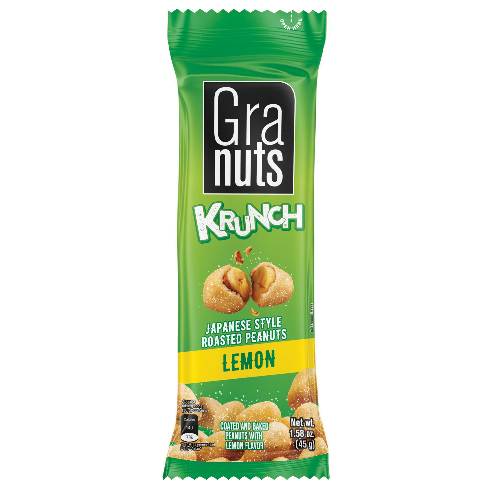 Granuts Krunch Japanese Style Roasted Peanuts Lemon, 1.59 oz | Low