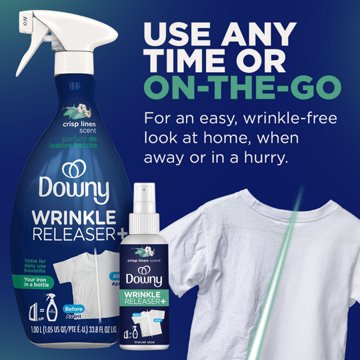 Downy Wrinkle Releaser - Crisp Linen Scent, 33.8 oz