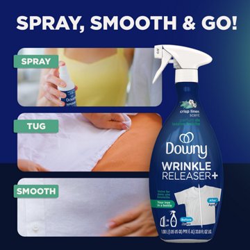 Downy Wrinkle Releaser - Crisp Linen Scent, 33.8 oz