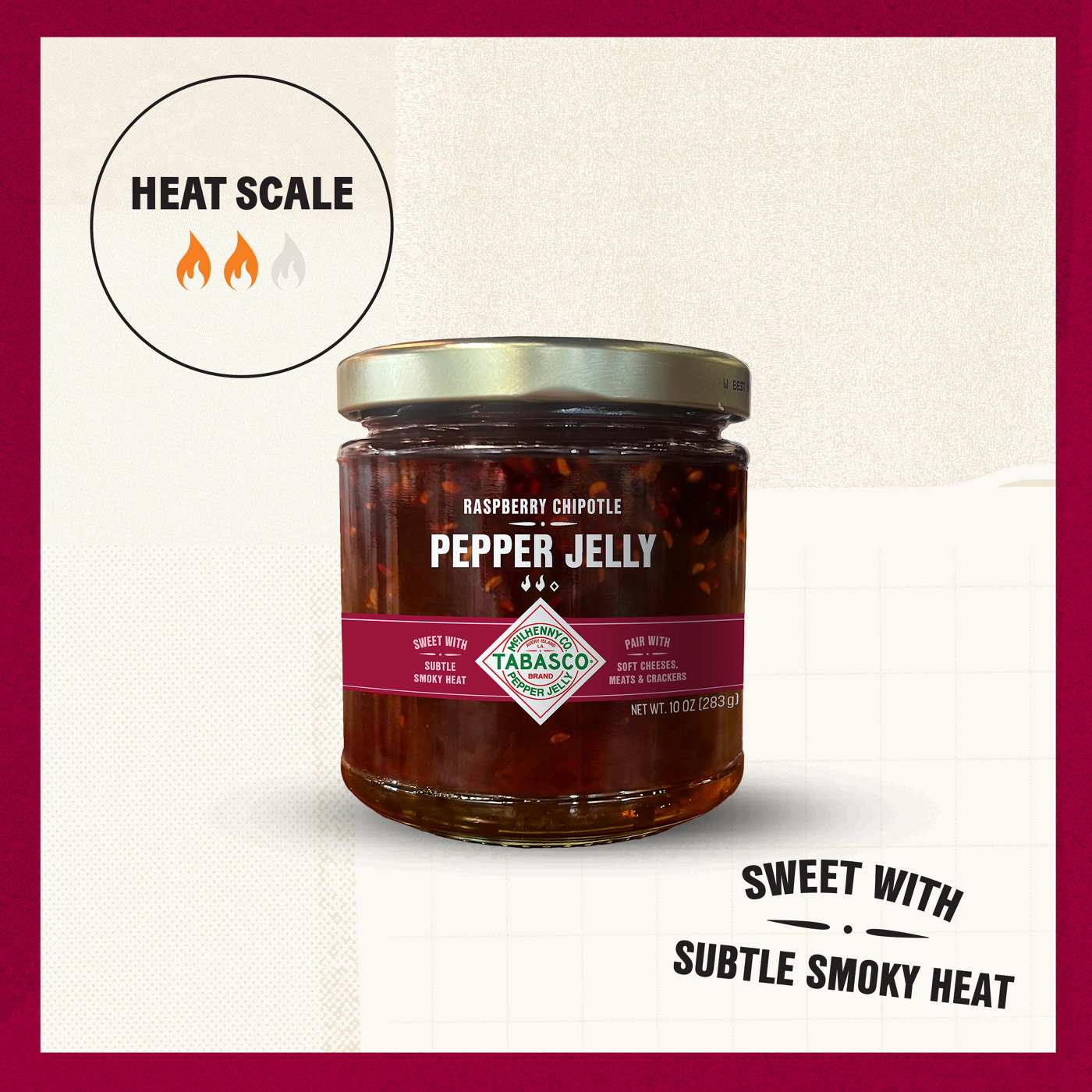 Tabasco Raspberry Chipotle Pepper Jelly; image 3 of 6