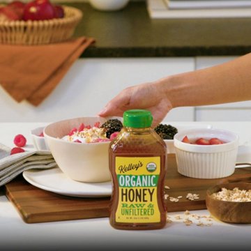 Kelley's Raw Unfiltered Organic Honey, 24 oz