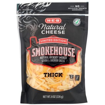 H-E-B Natural Cheese - Thick Cut Shredded Cheese - Smokehouse Blend