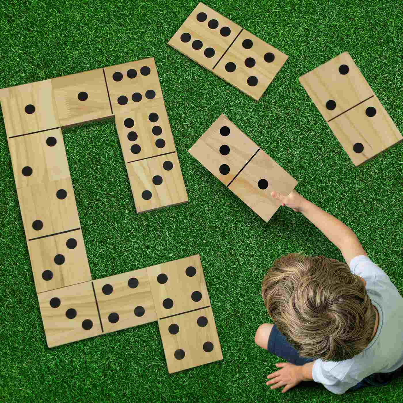 So Summer Jumbo Wooden Dominoes Set; image 3 of 8