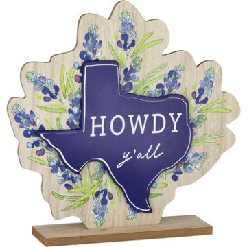 Destination Holiday Howdy Y'all Texas Tabletop Sign, 14'' x 13.9''