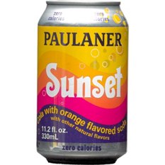 Paulaner Sunset Zero Calorie Cola with Orange Flavored Soda, 11.2