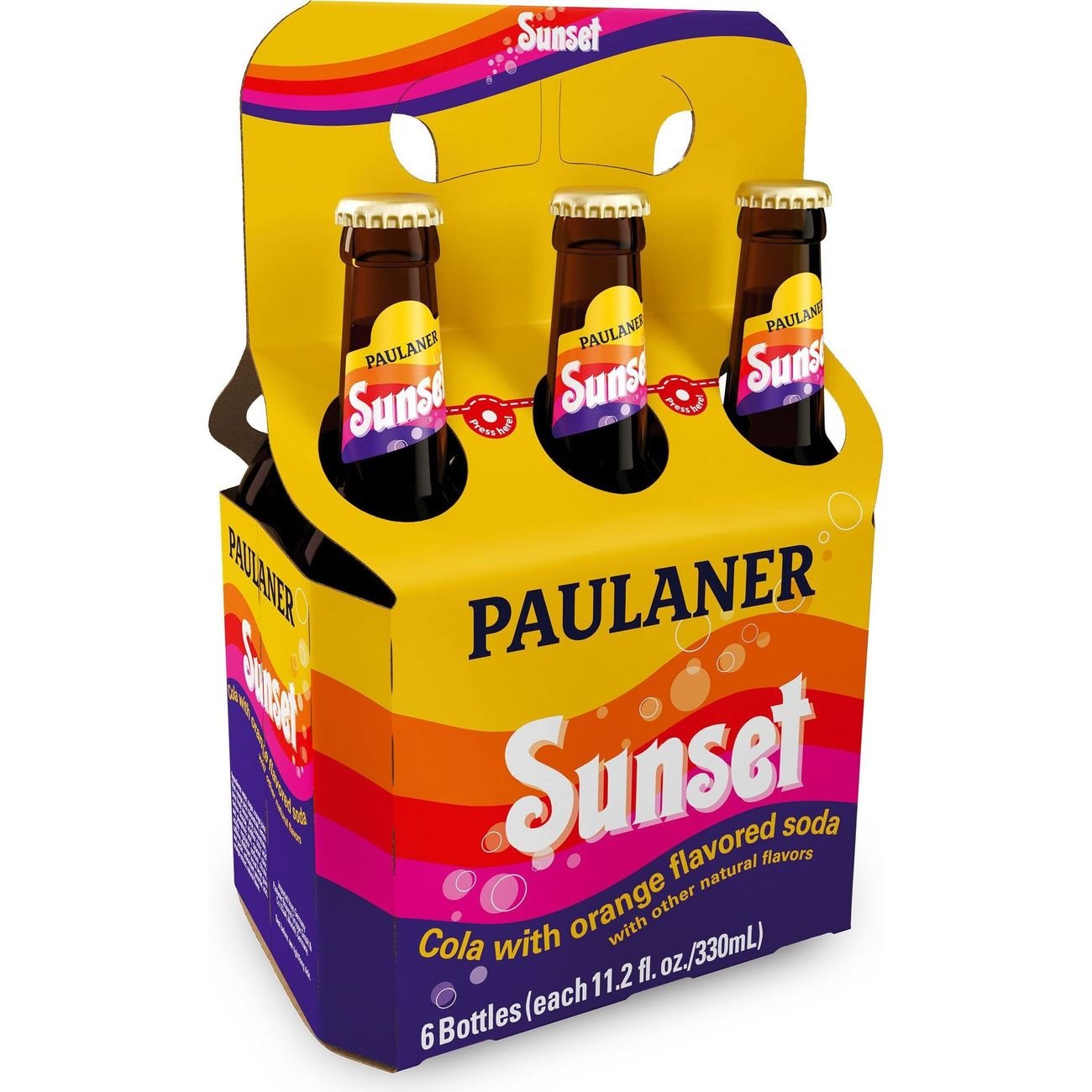Paulaner Sunset Cola with Orange Flavored Soda 4 pk Cans, 11.2 oz