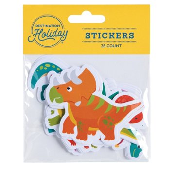 Destination Holiday Dinosaurs Stickers, 25 ct