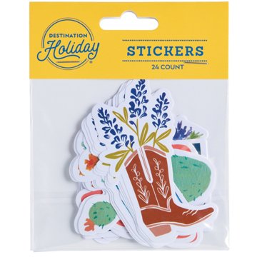 Destination Holiday Texas Stickers, 24 ct