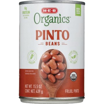 H-E-B Organics Low Sodium Pinto Beans, 15.5 oz