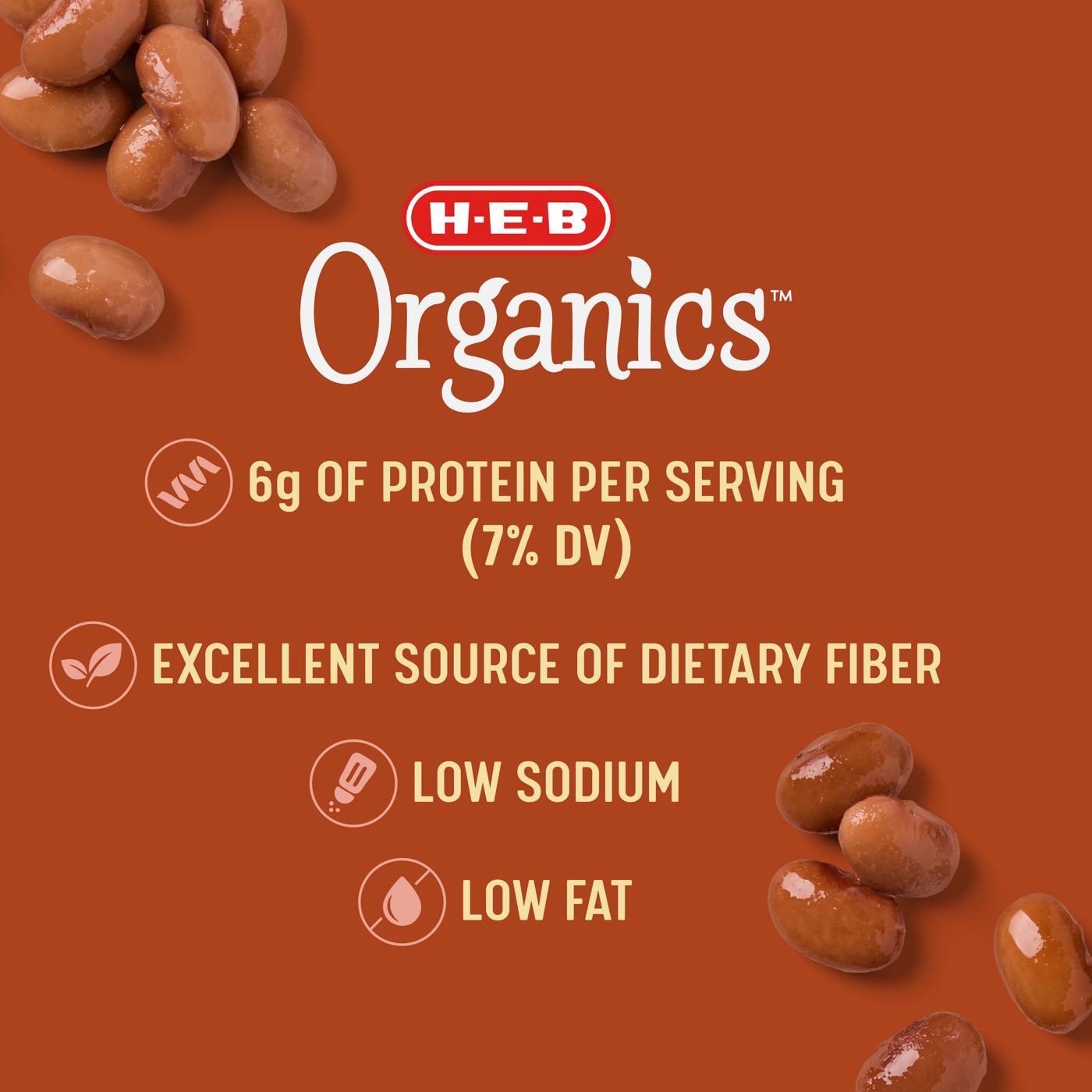 H-E-B Organics Low Sodium Pinto Beans; image 3 of 4