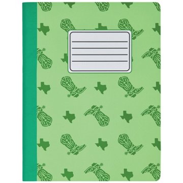 Destination Holiday Green Texas Composition Book