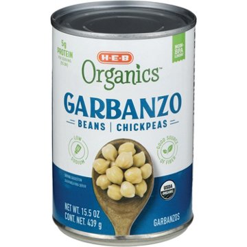H-E-B Organics Low Sodium Garbanzo Beans Chickpeas