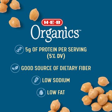 H-E-B Organics Low Sodium Garbanzo Beans Chickpeas