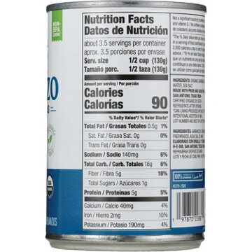 H-E-B Organics Low Sodium Garbanzo Beans Chickpeas