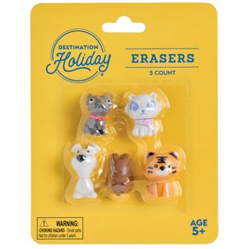 Destination Holiday Pet Eraser Set