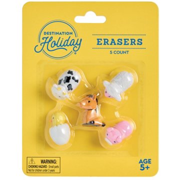 Destination Holiday Farm Eraser Set