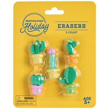 Destination Holiday Cactus Eraser Set