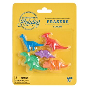 Destination Holiday Dinosaur Eraser Set