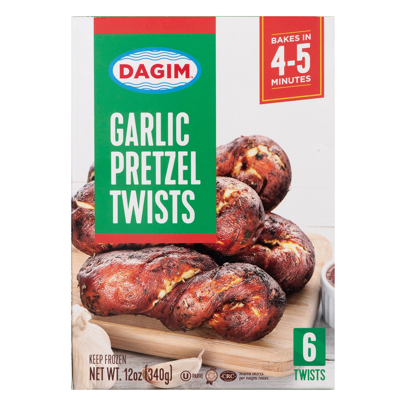 Dagim Kosher Garlic Pretzel Twists - Shop Buns & rolls at H-E-B