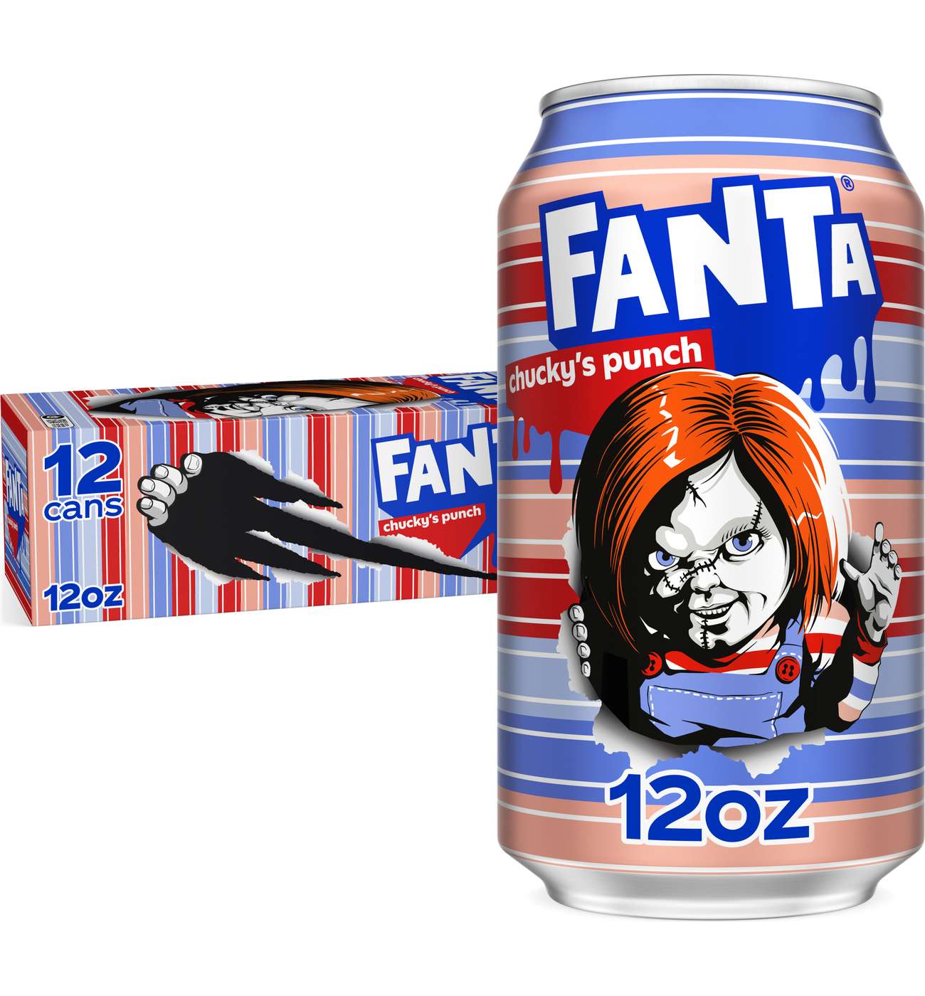 Fanta Fruit Punch Soda 12 pk Cans Chucky's Punch Halloween Edition; image 1 of 10