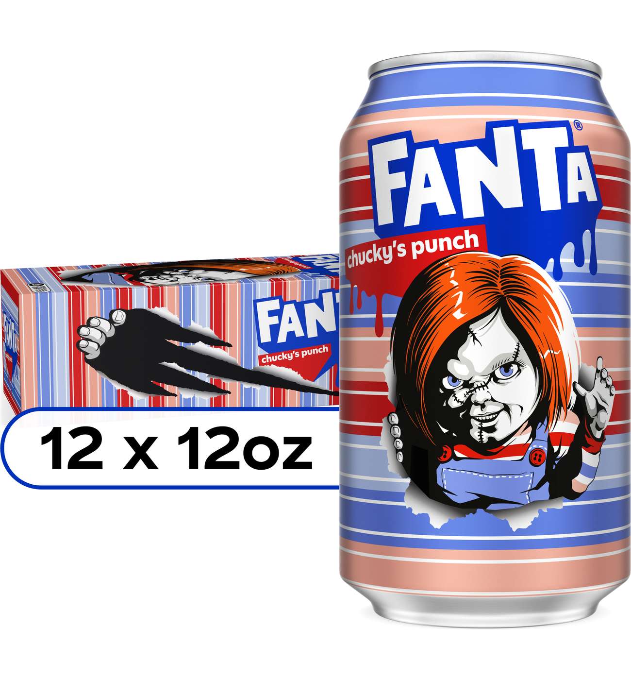 Fanta Fruit Punch Soda 12 pk Cans Chucky's Punch Halloween Edition; image 2 of 10