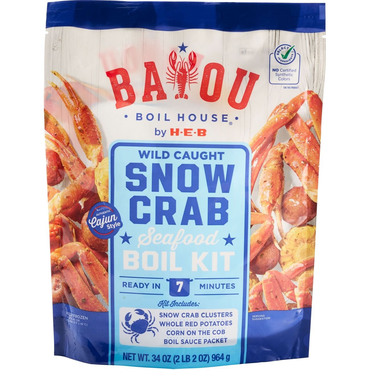 Bayou Boil House by H-E-B Frozen Wild Caught Snow Crab Seafood